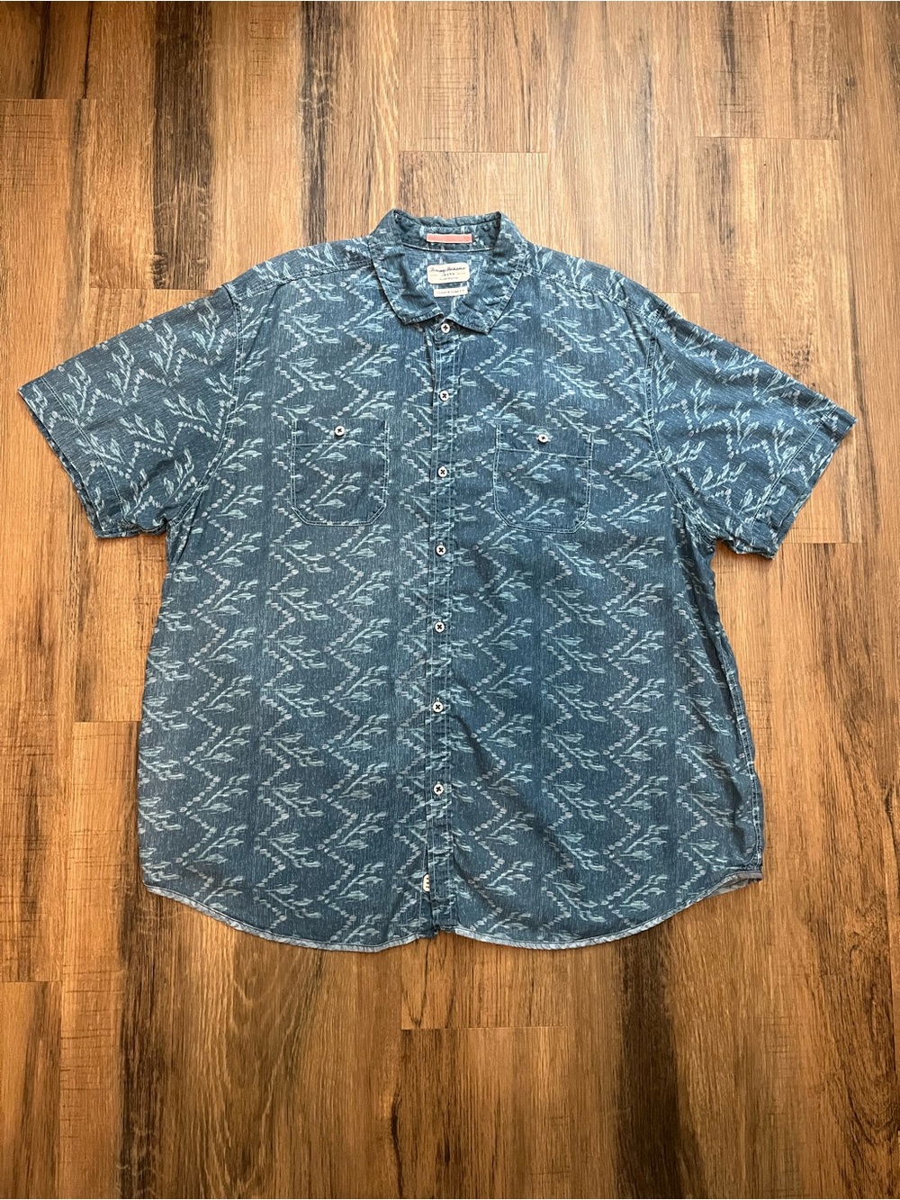 Tommy Bahama Jeans Blue SS Button-Up Shirt Men’s Sz XXL Island Modern Fit